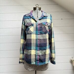 Vans | Cotton Plaid Button-Up Shirt – Unisex Skater Grunge | Size S